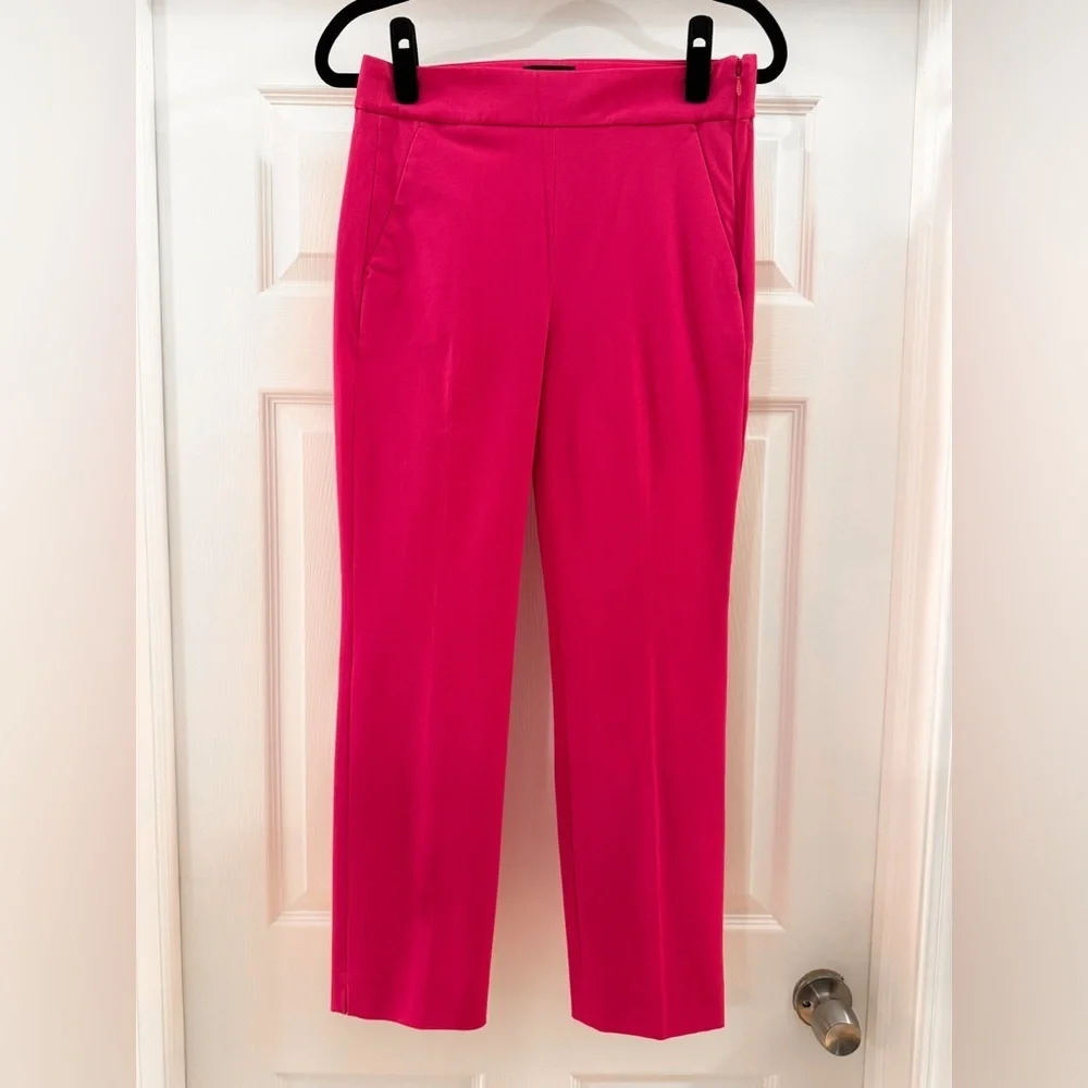 NWT J. Crew Remi Pant Bi-Stretch Cotton Straight leg Pink Business Casual sz 4